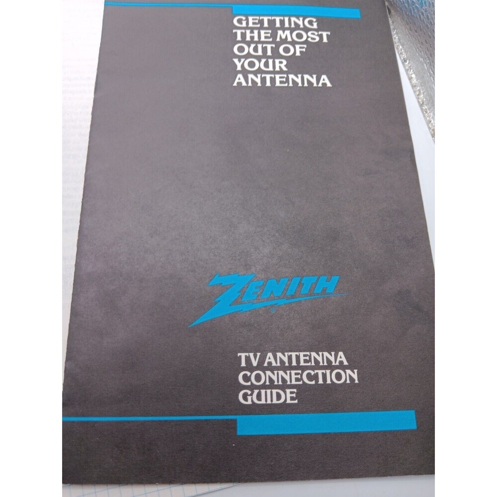 Zenith VHS VCR Operating Guide & Zenith Advanced System 3 Color TV guide Antenna - Picture 4 of 8